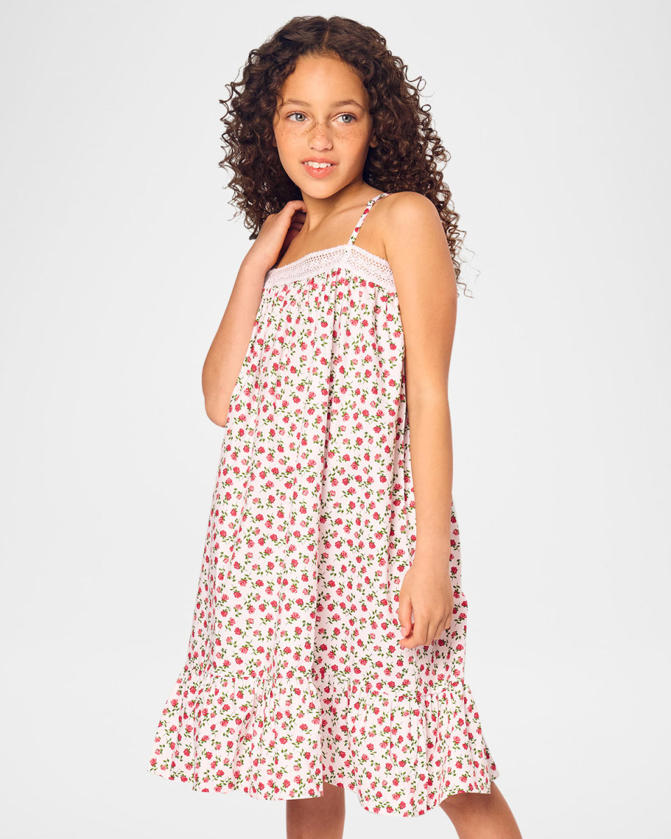 Girl's Lily Petite Petals Print Nightgown, 6M-14
